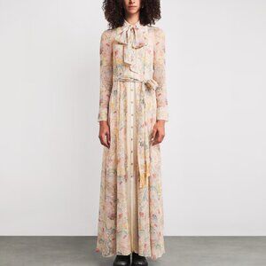 Zimmermann floral-print tie-neck maxi dress-- - Size 0/US4